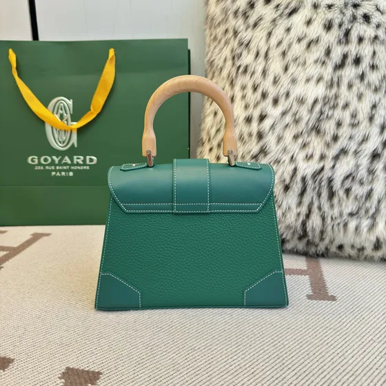 Goyard Sa gon Pm Saigon Structur Mini Bag Green Top Handle