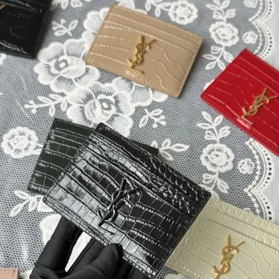 YSL Cassandre Card Case Black Card Holder