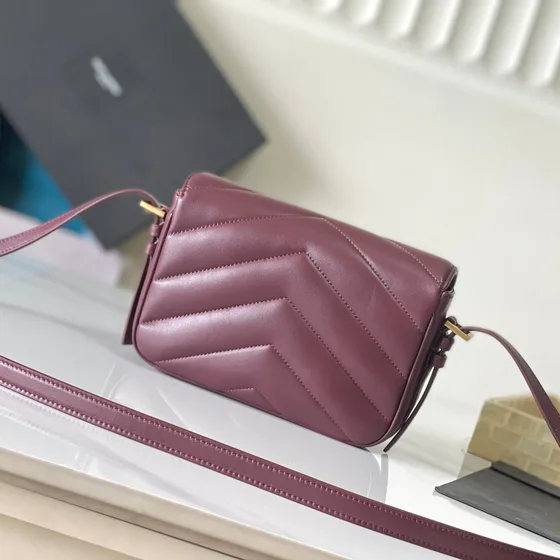 YSL Lou Lou Toy Strap Bag Dark Rosewood Crossbody