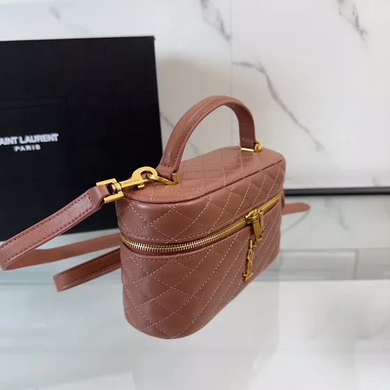 YSL Gaby Vanity Case Rosy Brun Crossbody