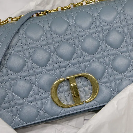 Dior Dior Caro Light สีฟ้า Crossbody
