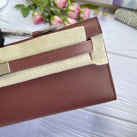 Hermes Kelly Long Tegnebog Burgund Tegnebog