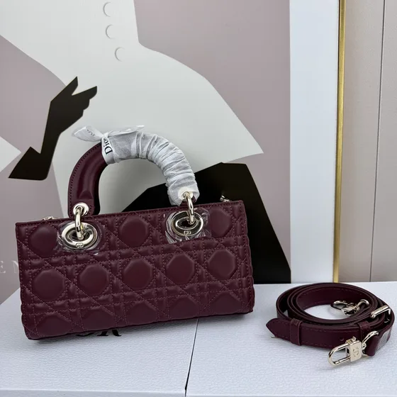 Dior Lady D-Joy Burgund 22cm Tophåndtag