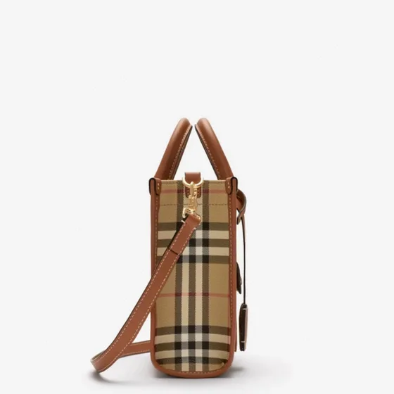 Burberry Freya Tote Vintage Check/Briar Brun Kass