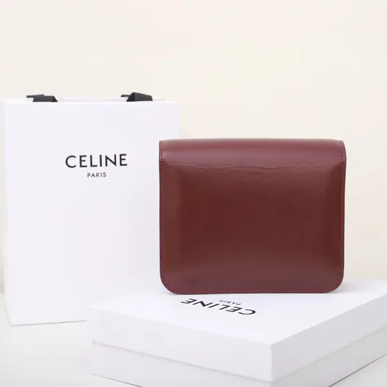 Celine Triomphe Bordeaux Sac épaule