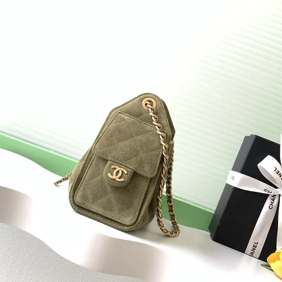 Chanel Chanel 25 Small Handbag Olive Green Shoulder Bag