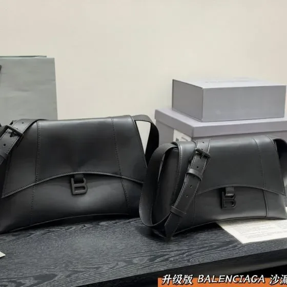 Balenciaga Hourglass Sling Bag Black Crossbody