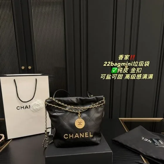 Hermes 22 Bag Mini Black Hobo