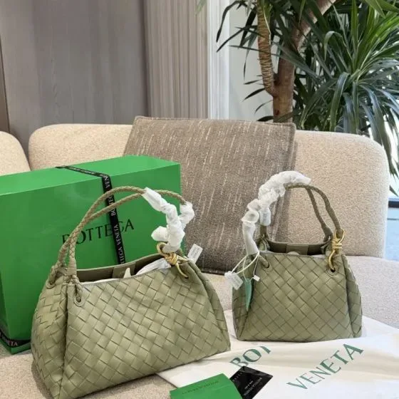 Bottega Veneta Parachute Light Green Shoulder Bag