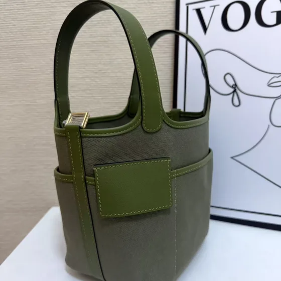 Hermes Cargo Picotin Olive Verde Asa superior