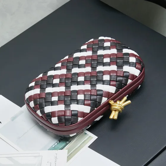 Bottega Veneta Intreccio Knot Clutch Multicolor Clutch