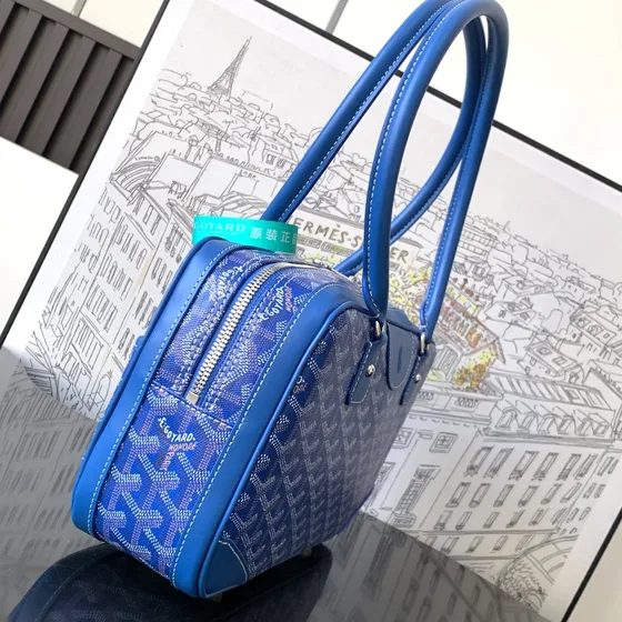 Goyard Saint Martin Bag Blue Top Handle