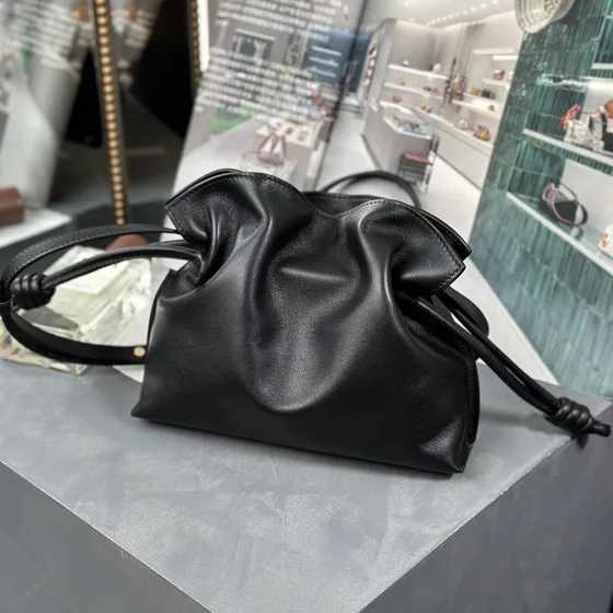 Loewe Flamenco Purse Black Clutch