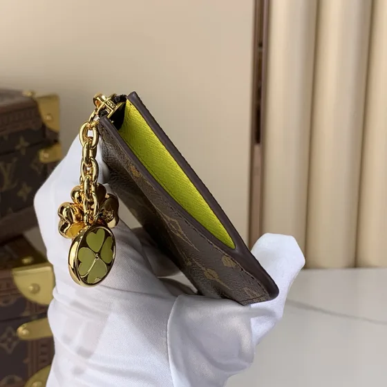 Louis Vuitton Card Holder Recto Verso Brown Pistachio Yellow Card Holder