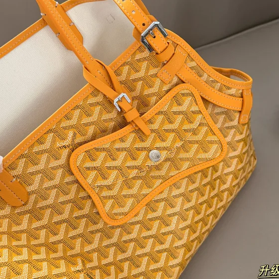 Goyard Chien Gris Pet Carrier Bag Amarillo Bolso tote