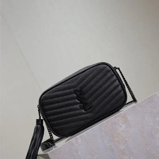 YSL Lou Mini Camera Bag Black Crossbody
