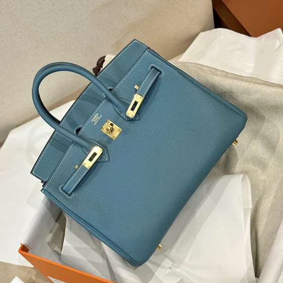 Hermes Birkin 25 Blue Jean 25 Top Handle