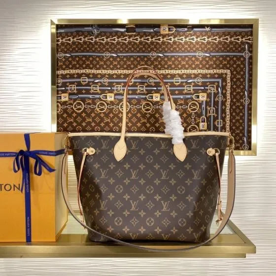 Louis Vuitton Neverfull Brown Tote Bag