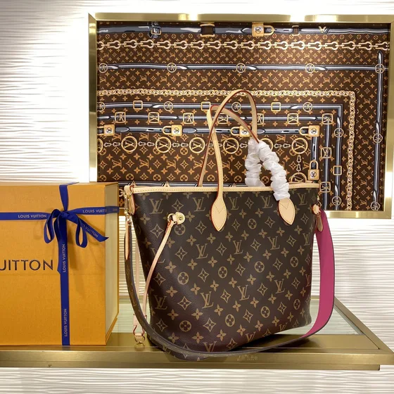 Louis Vuitton Neverfull Brown Tote Bag