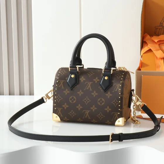 Louis Vuitton Speedy Trunk Monogram Braun/Schwarz 20cm Henkel