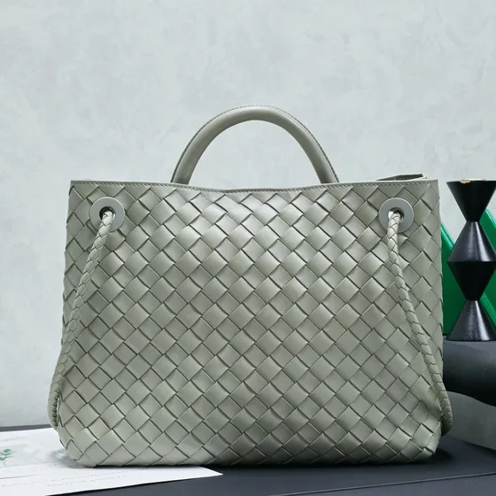 Bottega Veneta Andiamo Light Gray Top Handle