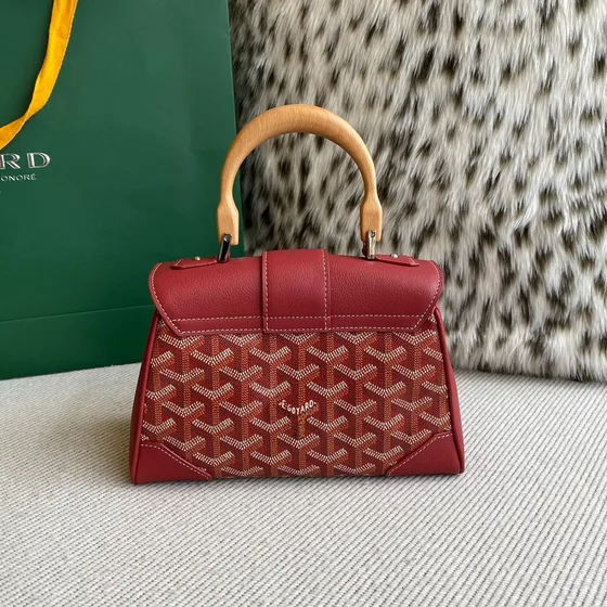 Goyard Sa gon Mini Structure Red Top Handle