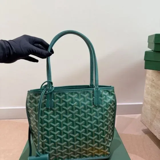 Goyard Anjou Mini Green Tote Bag