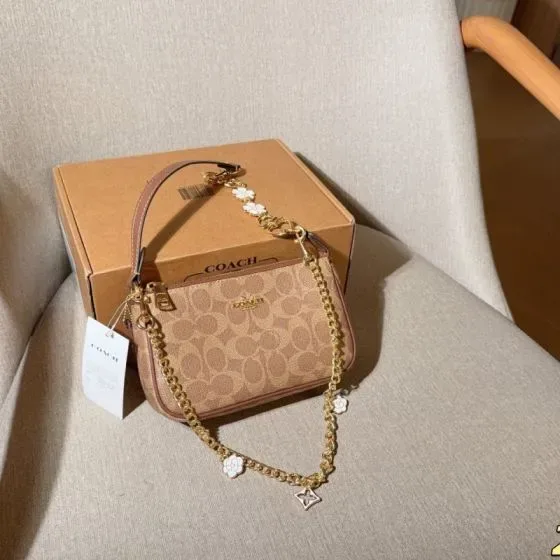 Coach Nolita 19 In Signature Canvas Khaki 19 10 5 Shoulder Bag