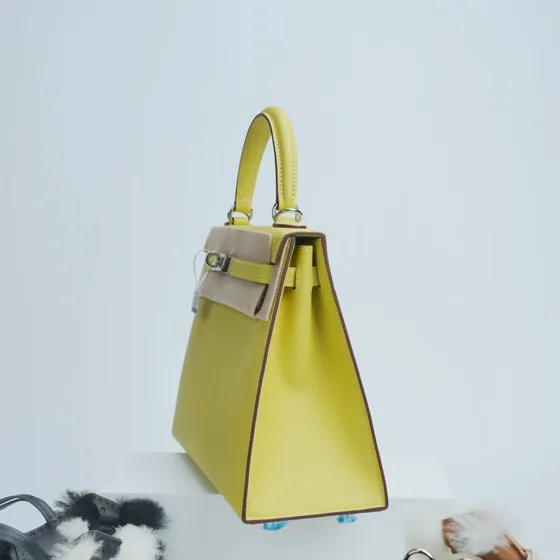 Hermes Kelly 25 Lemon Gelb Henkel