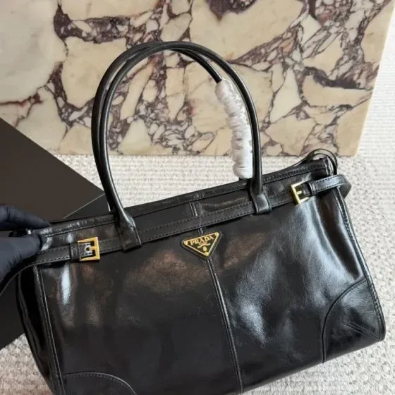 Prada Re-Edition 1970 Small Top Handle Bag Black Top Handle