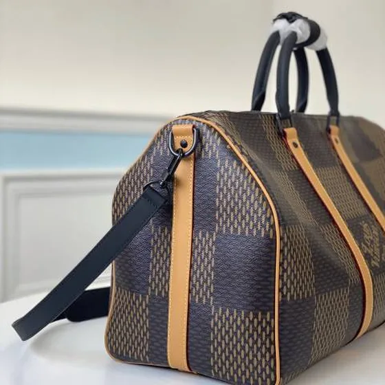 Louis Vuitton Keepall Bandouli re 50 Giant Damier Ebene 50 x 29 x 23 cm travel