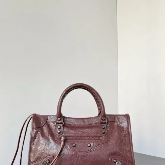 Balenciaga Le City Small Bag Burgundy Top Handle