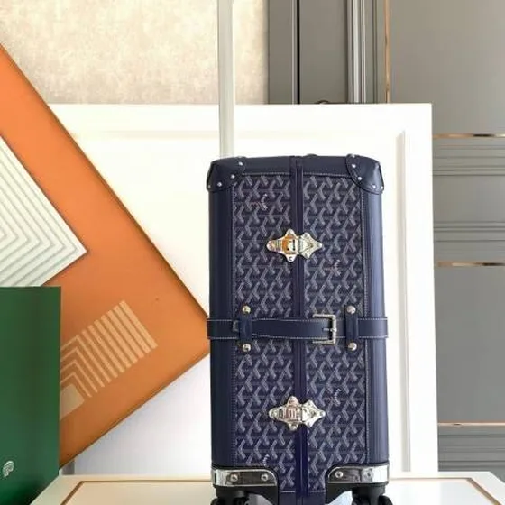 Goyard suitcase Navy travel Navy Goyardine