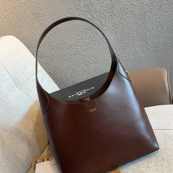 Coach Brooklyn Shoulder Bag 28 Dark Nâu Hobo