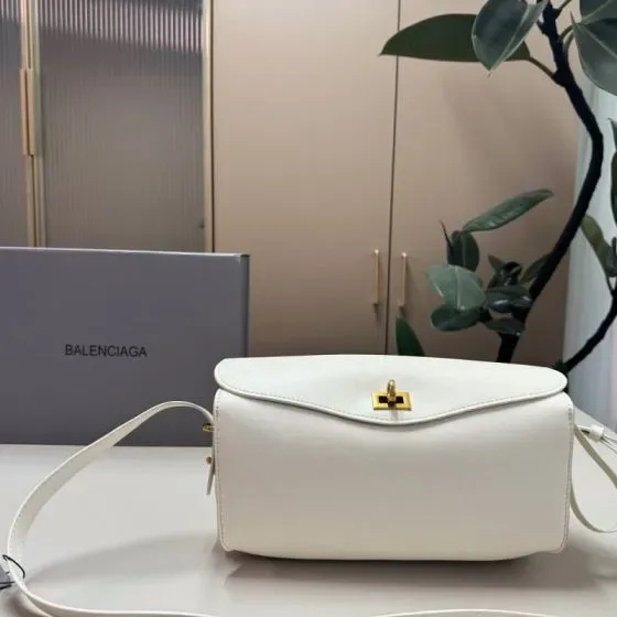 Balenciaga Rodeo Messenger Bag White Crossbody