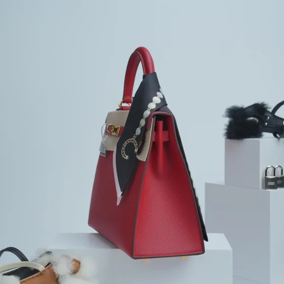 Hermes Kelly Kırmızı Üst sap