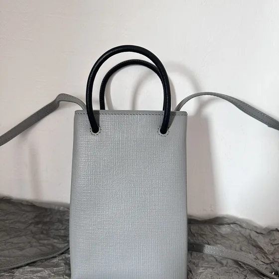 Balenciaga Shopping Phone Crossbody Bag Gray Crossbody