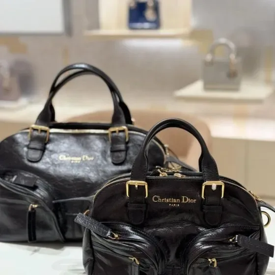 Dior Carabacca Black Top Handle