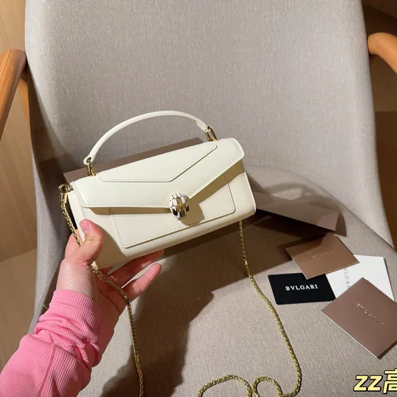 Bvlgari Serpenti Forever Maxi Chain Bolso cruzado Blanco Crossbody