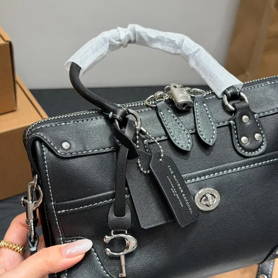 Coach Rhyder Satchel Schwarz Henkel