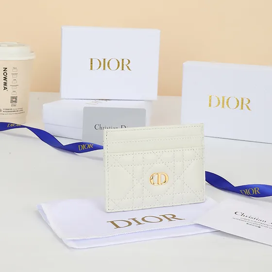 Dior Dior Caro Card Holder أبيض Card Holder