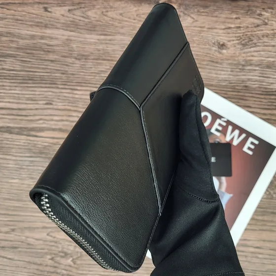 Loewe Puzzle Zip Around Portefeuille Noir Portefeuille