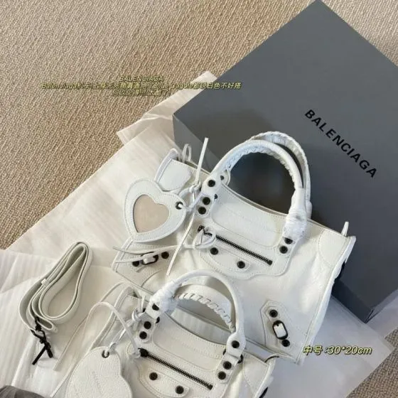 Balenciaga Le Cagole White 30 20cm Top Handle
