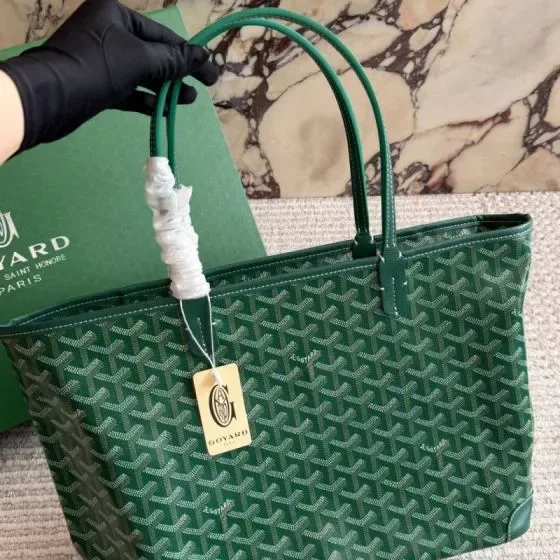 Goyard Artois Mm Green Tote Bag