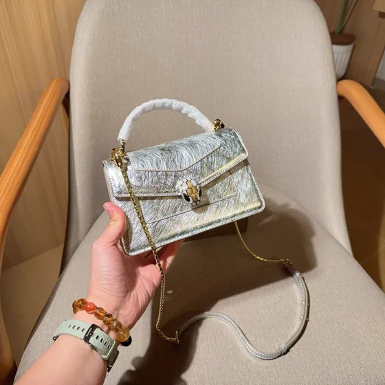 Bvlgari Serpenti Forever Tophåndtag Bag Sølv Tophåndtag
