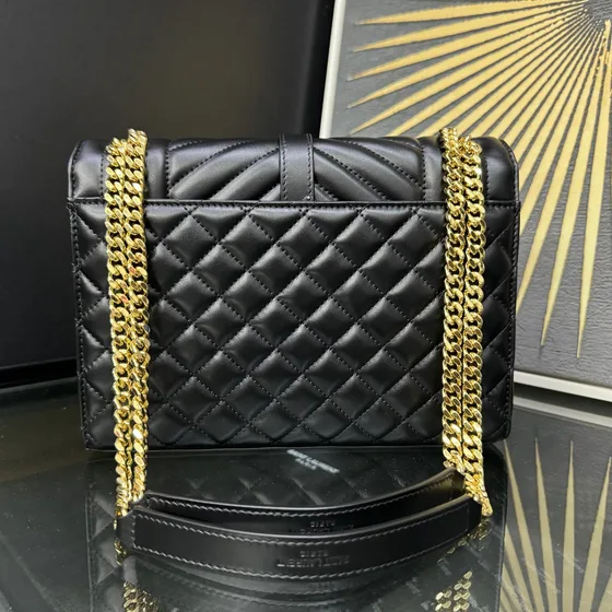 YSL Envelope Medium Chain Bag Negro Bolso bandolera