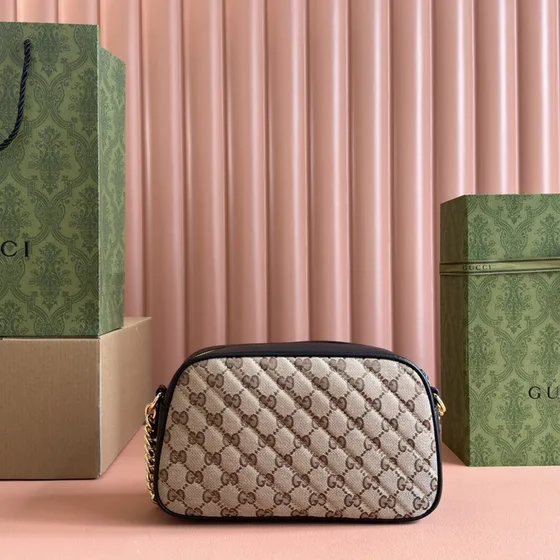 Gucci Gg Marmont Small Shoulder Bag Beige Crossbody