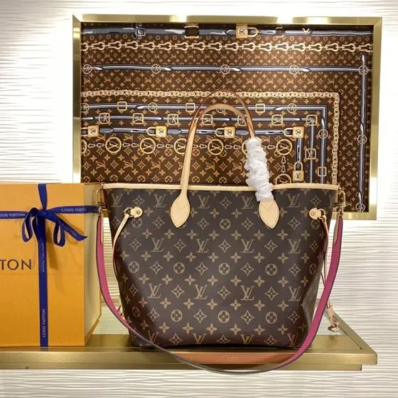 Louis Vuitton Neverfull Brown Tote Bag