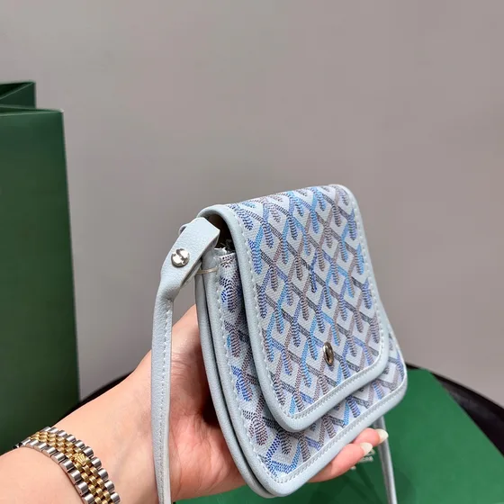 Goyard Plumet White With Iridescent Goyardine Pattern Crossbody
