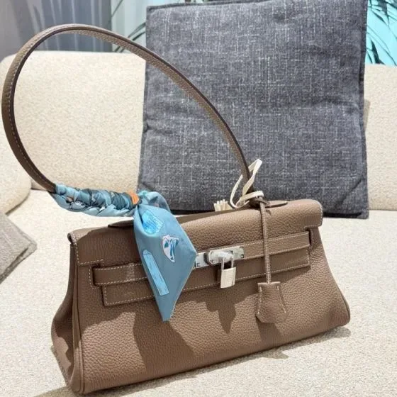 Hermes Kelly Shoulder Etoupe Shoulder Bag